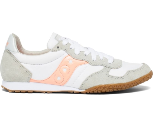 Tenis Saucony Bullet Mujer Zapatos Originales Blancas / Rosas / Gum México MX-694-IV